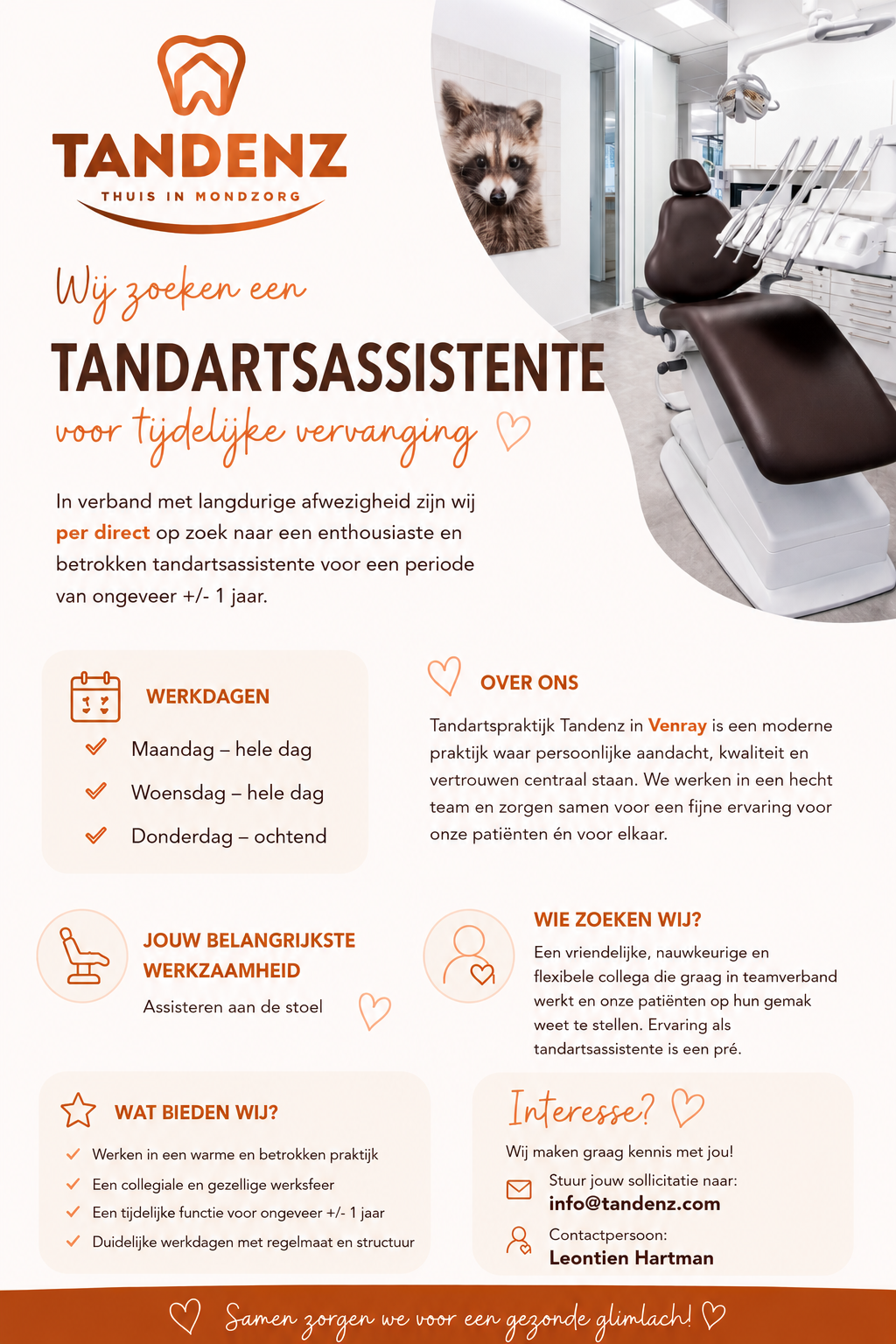 Vacature tandartsassistente